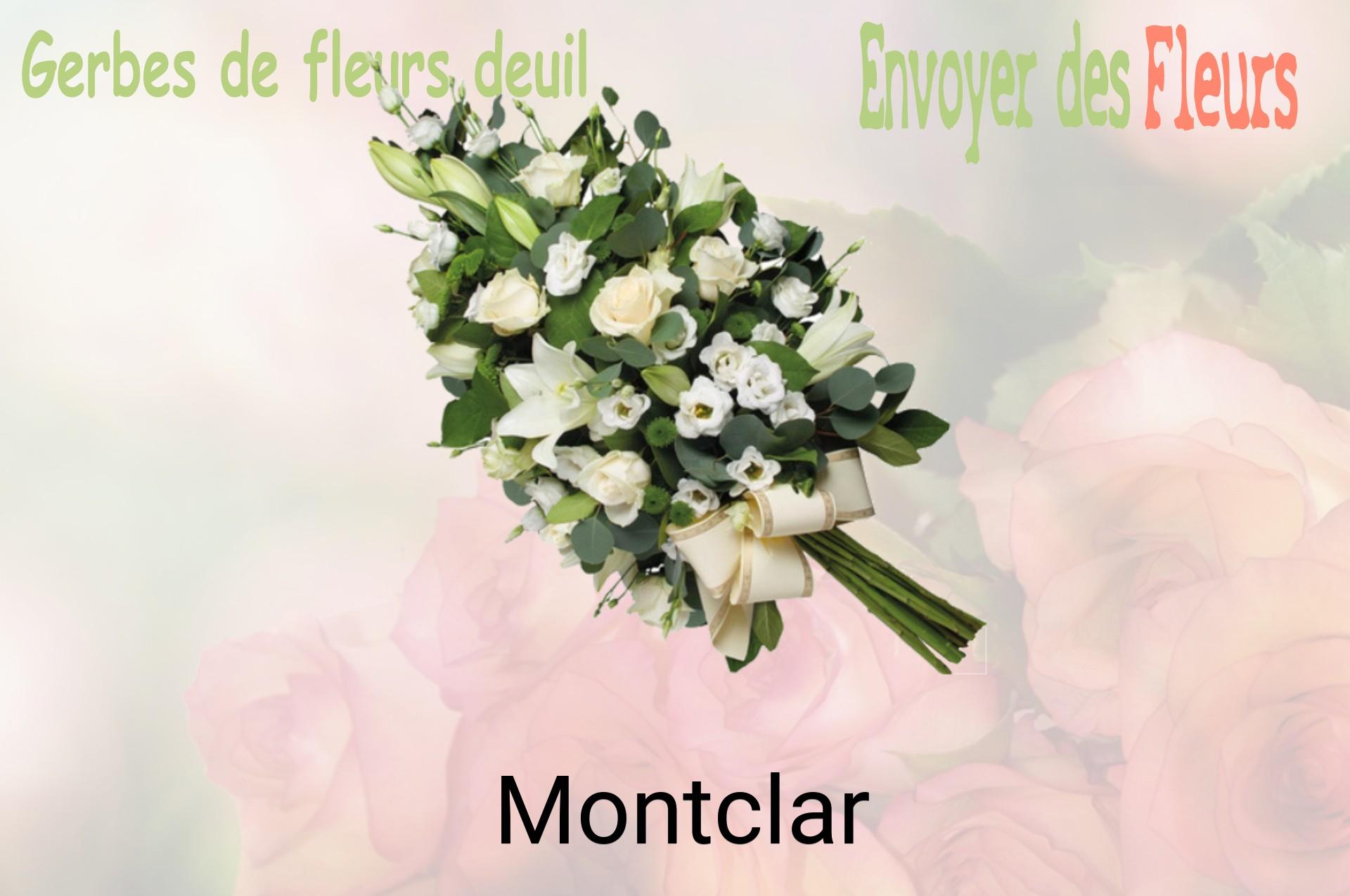 Gerbe de fleurs de deuil livrée à Montclar